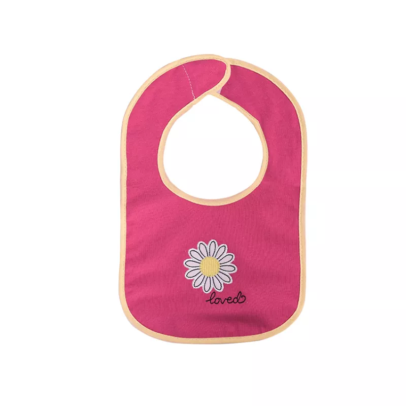 Set 3 bavete bumbac si peva, 30 x 19 cm, inchidere cu banda velcro, fetite 3