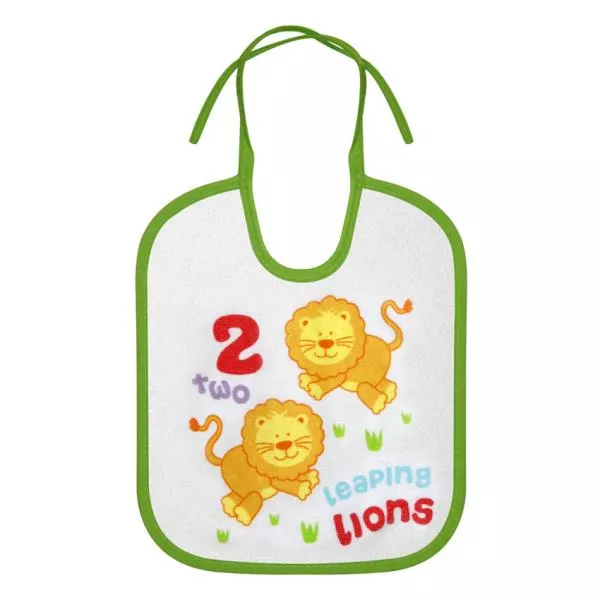 Set 3 bavete nou-nascut, small, bumbac, inchidere cu snur 5