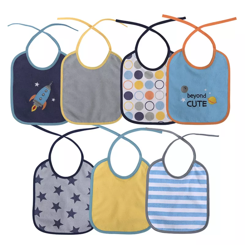Set 7 bavete bumbac, 23 X 20 cm, inchidere cu snur, baietei 1