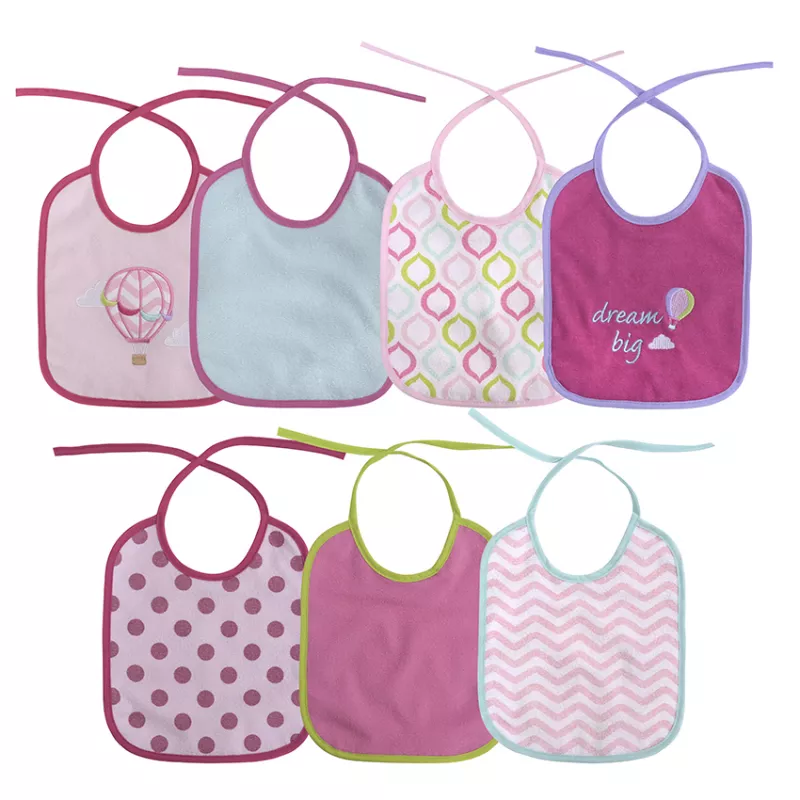 Set 7 bavete bumbac, 23 X 20 cm, inchidere cu snur, fetite 1