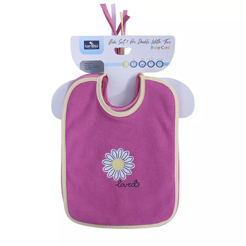 Set 7 bavete, bumbac ambele fete, 20 X 25,5 cm, inchidere cu snur, fetite 9