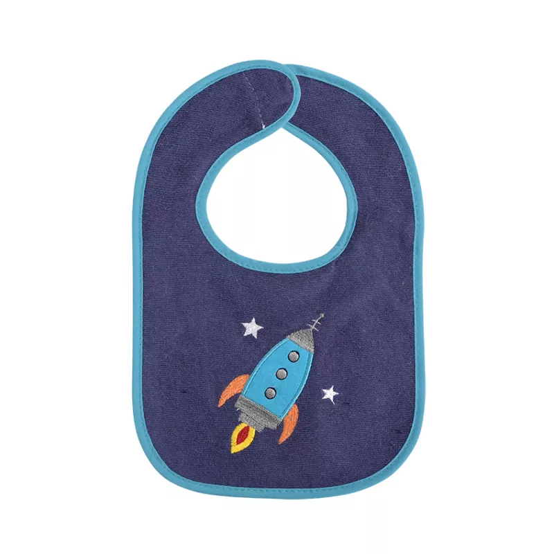 Set 7 bavete bumbac si peva, 30 x 19 cm, inchidere cu banda velcro, baietei 2