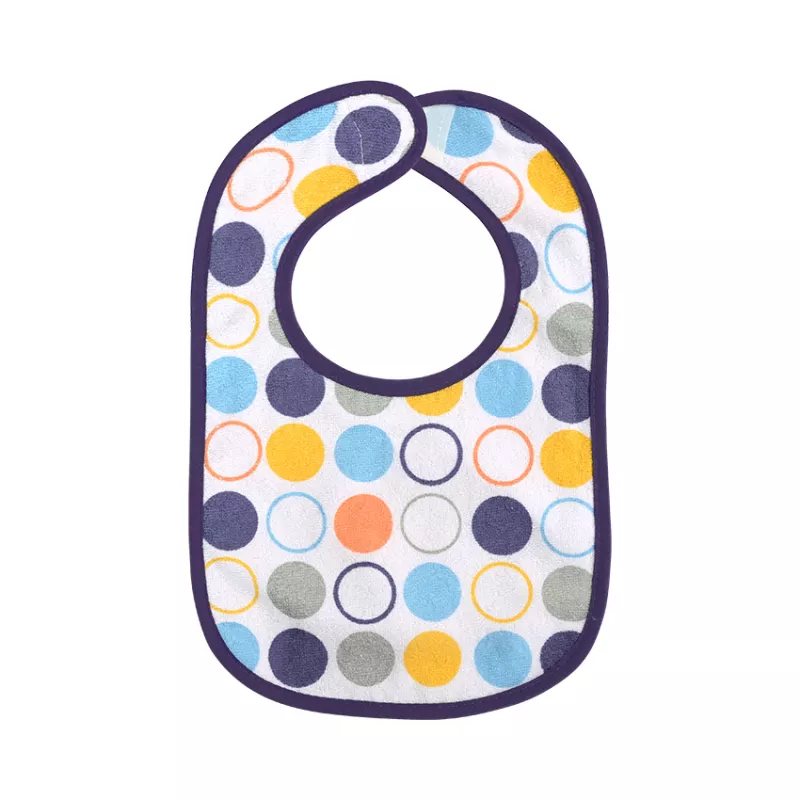 Set 7 bavete bumbac si peva, 30 x 19 cm, inchidere cu banda velcro, baietei 4