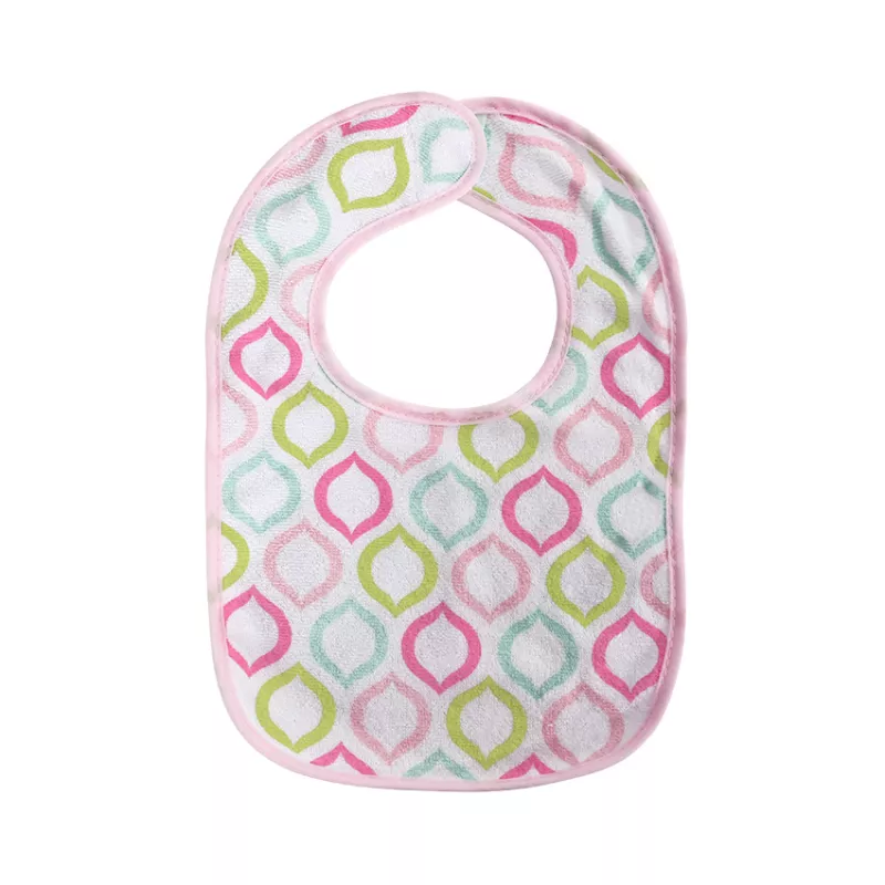 Set 7 bavete bumbac si peva, 30 x 19 cm, inchidere cu banda velcro, fetite 7