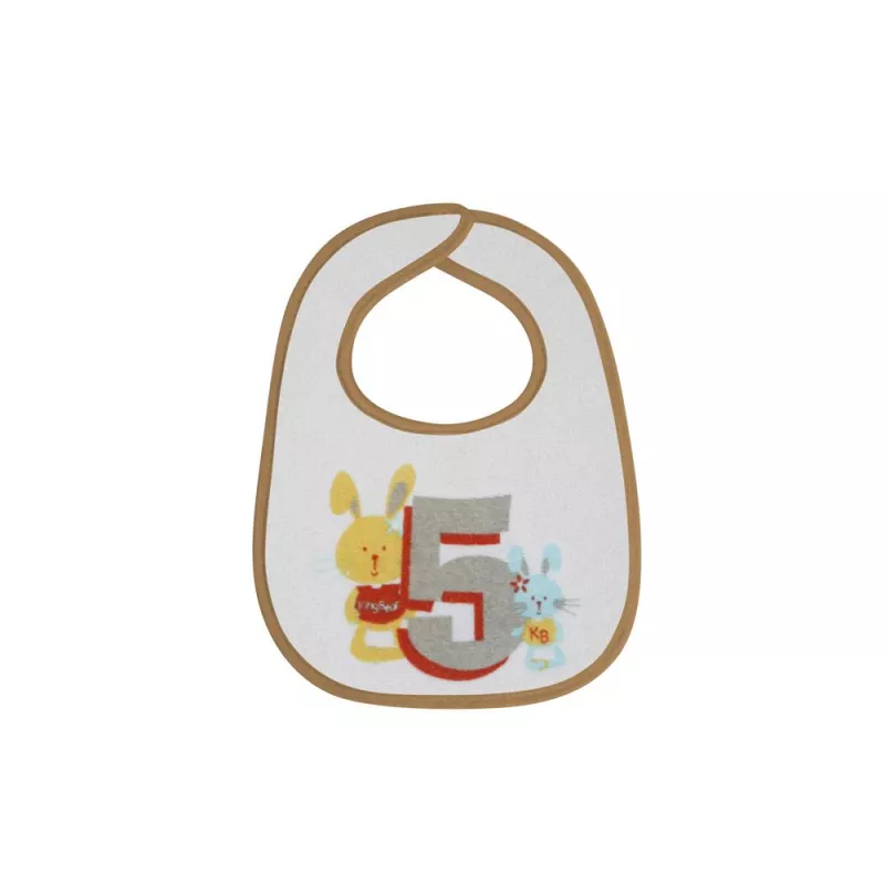 Set 7 bavete,  small, bumbac, inchidere cu arici Boy 5