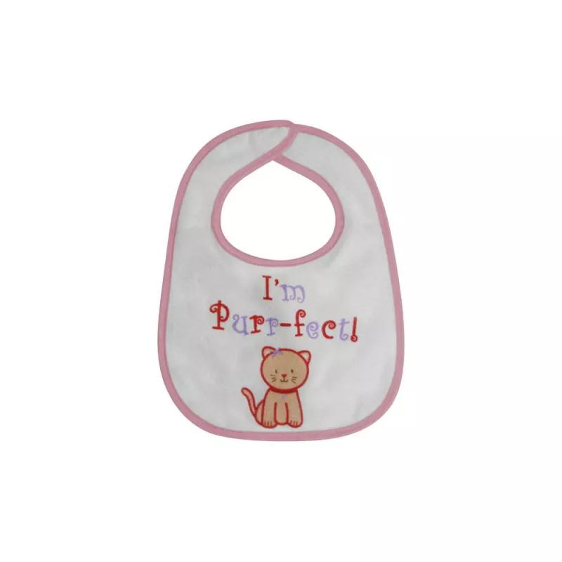 Set 7 bavete,  small, bumbac, inchidere cu arici Girl 7