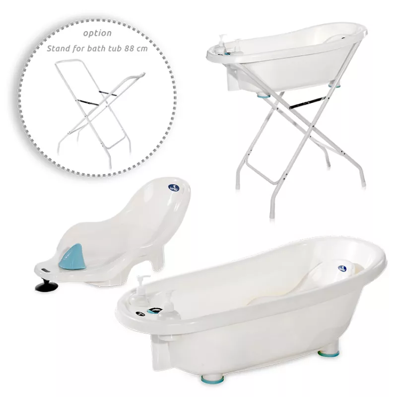 Set cadita 88 cm cu termometru, reductor si accesorii, White Blue 1