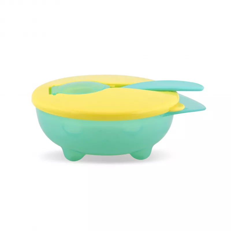 Set castron cu capac si lingurita, Green 1