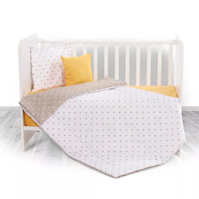Set lenjerie pat 3 piese, bumbac ranforce Cosy, Bej Coronite 2