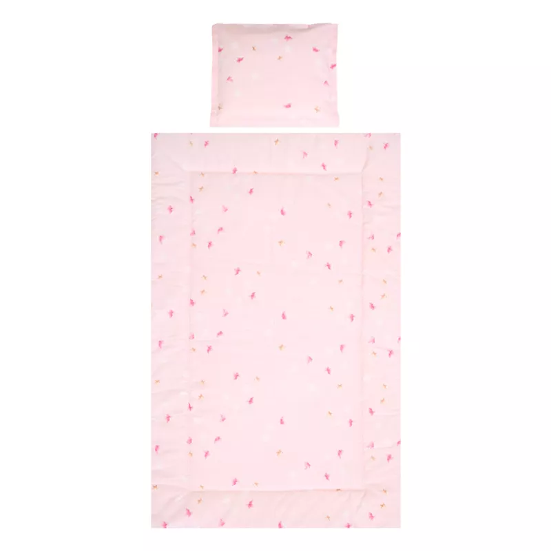 Set lenjerie pat 3 piese, bumbac ranforce, Cosy, Butterflies Pink 2