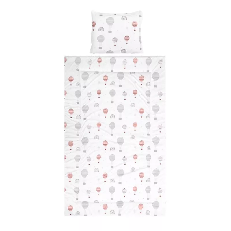 Set lenjerie pat 3 piese, bumbac ranforce, Cosy, Baloons Grey 1