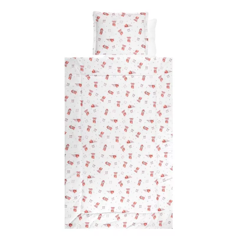 Set lenjerie pat 4 piese, bumbac ranforce, Bears & Pillows Beige 2