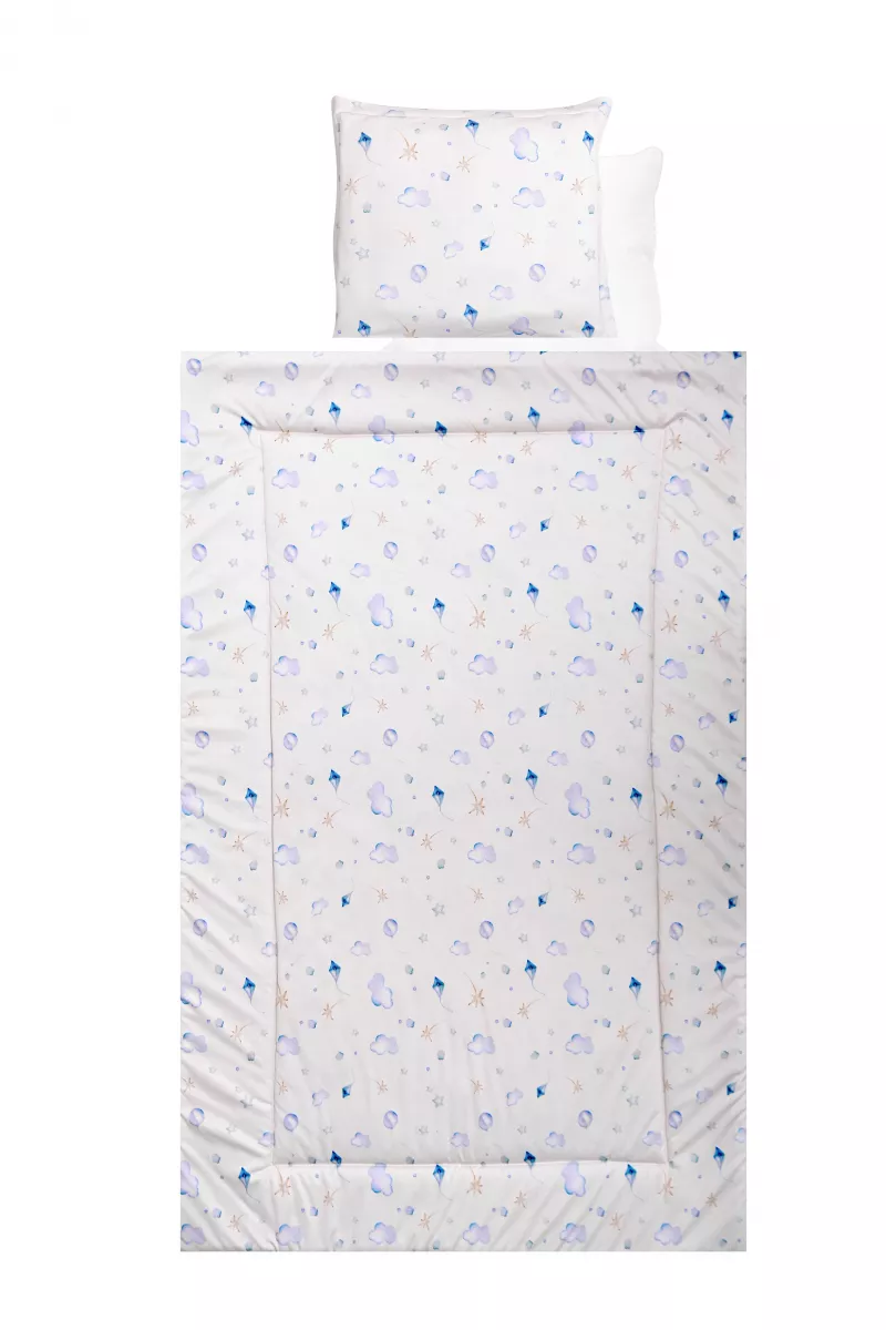 Set lenjerie pat 4 piese, bumbac ranforce, Blue Aeroplane 2