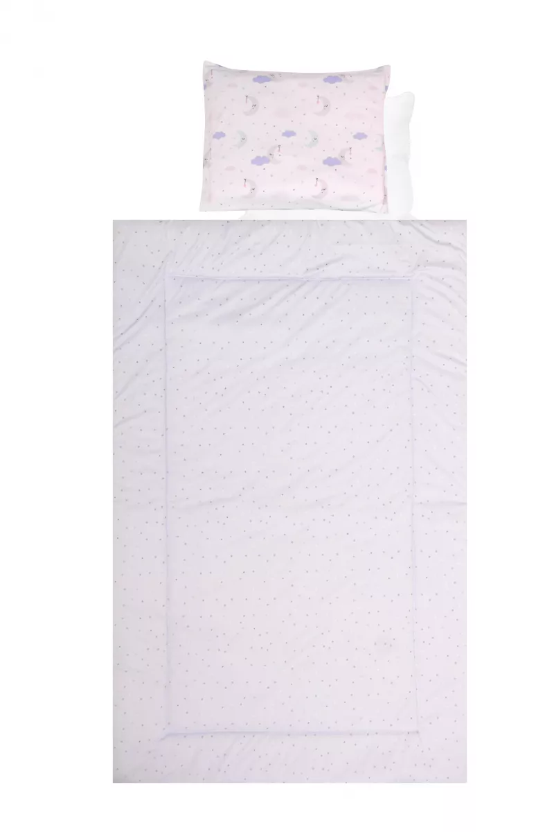 Set lenjerie pat 4 piese, bumbac ranforce, Blue Moon & Stars 2