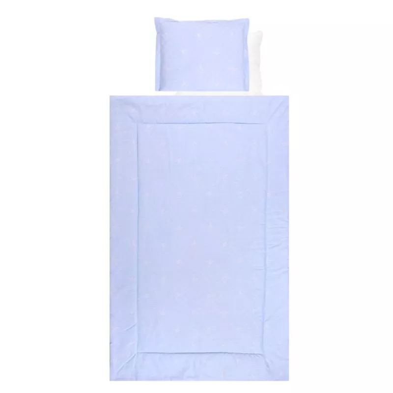 Set lenjerie pat 4 piese, bumbac ranforce, Little Bear Blue 2