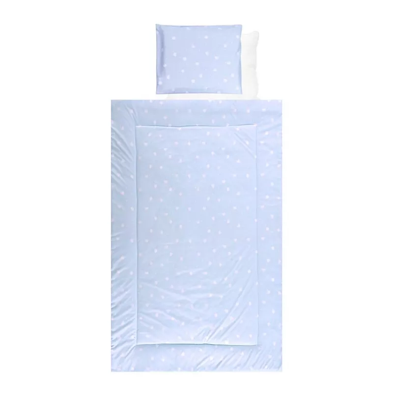 Set lenjerie pat 4 piese, bumbac ranforce, Train Blue 2