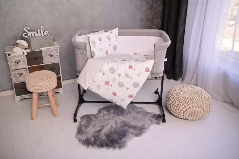 Set lenjerie pat 5 piese, bumbac ranforce, Eva, Butterflies Pink 4