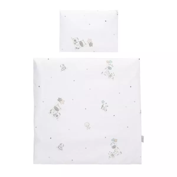 Set lenjerie pat 5 piese, bumbac ranforce, Eva, Giraffe White 2