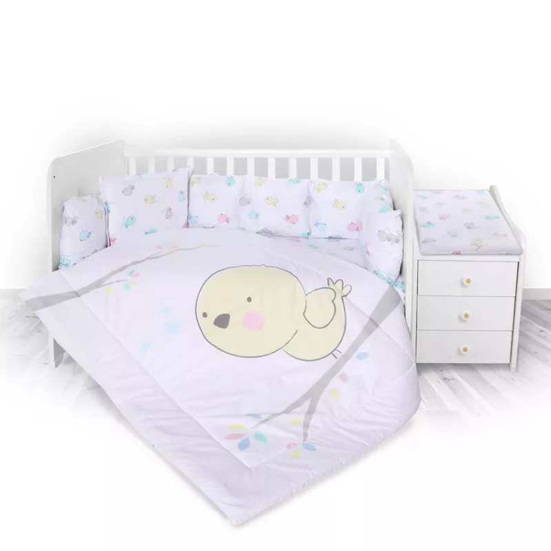 Set lenjerie pat 8 piese, bumbac ranforce, Trend, Chicken 1