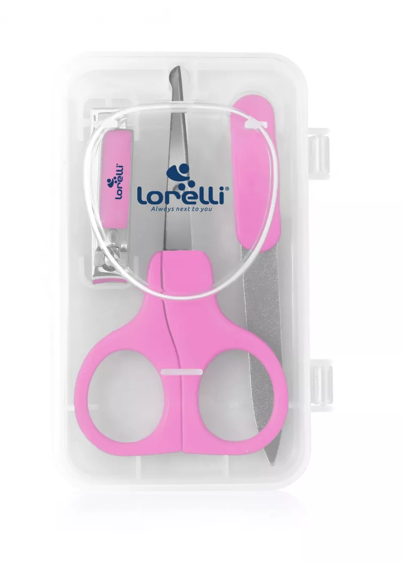 Set manichiura bebe, 3 piese, cu suport, Pink 1
