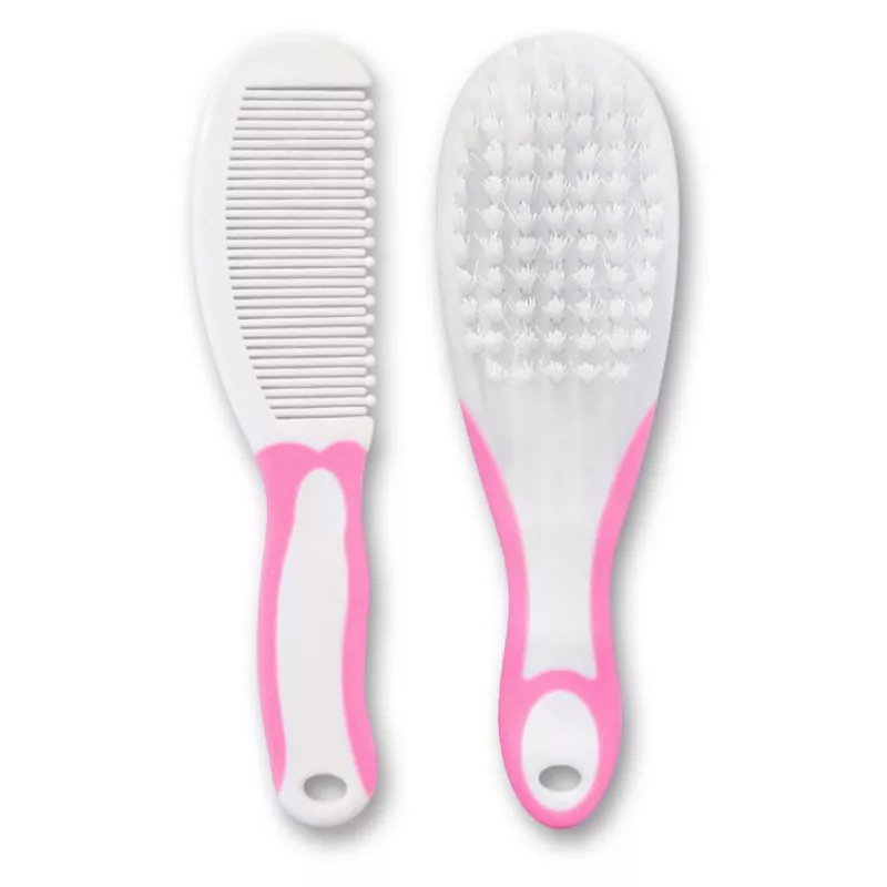 Set perie si piepten, 0 luni+, Pink 1