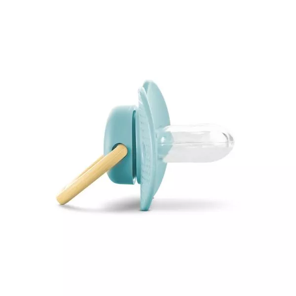 Suzeta cu capac, silicon moale, 0 luni+, Aqua Blue 2