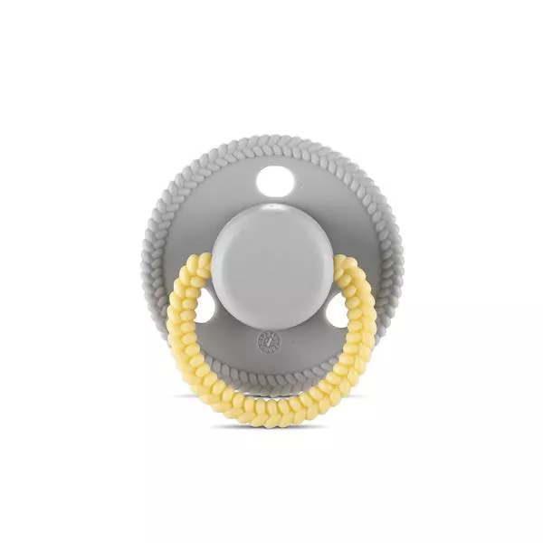 Suzeta forma rotunda, silicon moale, 0 luni+, Grey 1