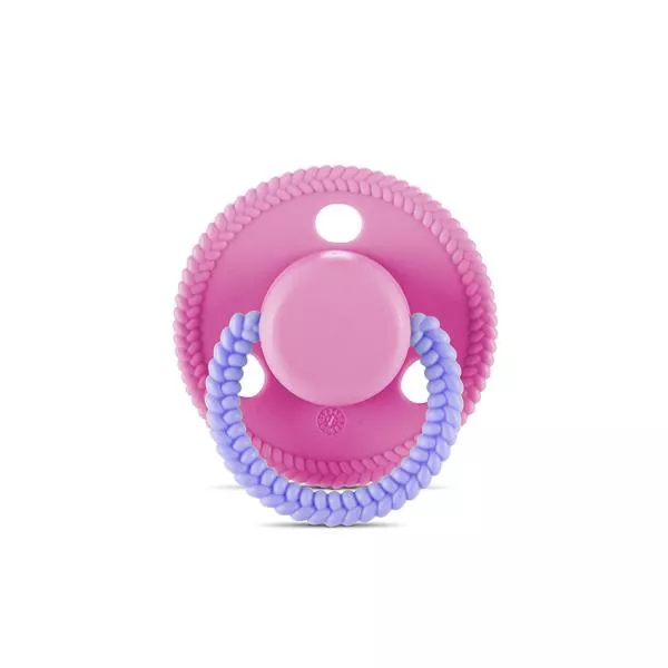 Suzeta forma rotunda, silicon moale, 0 luni+, Pink 1