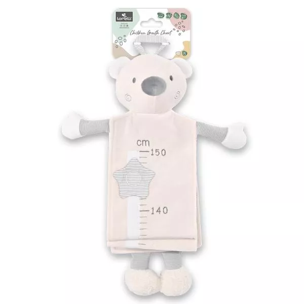 Taliometru din plus, Bear Beige, scala de masurare de la 60 la 150 cm, 0 luni+ 3