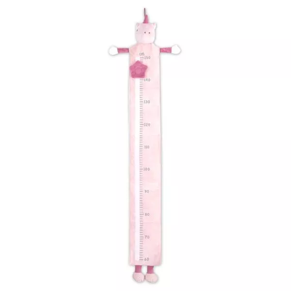 Taliometru din plus, Unicorn Pink, scala de masurare de la 60 la 150 cm, 0 luni+ 2