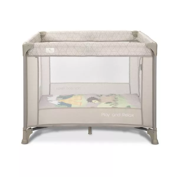 Tarc de joaca Play N Relax, 100x100x75 cm, deschidere laterala cu fermoar, geanta de transport, Beige Camping 4