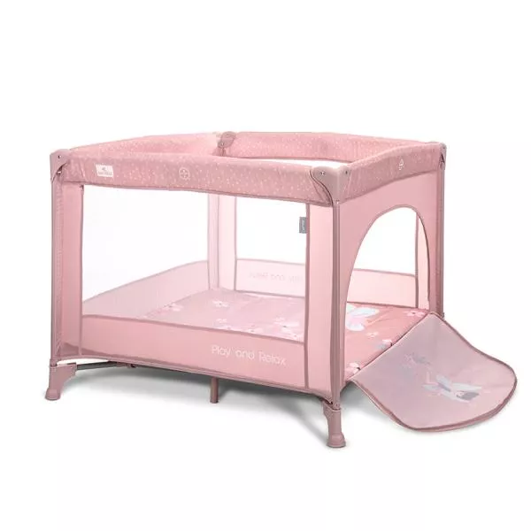 Tarc de joaca Play N Relax, 100x100x75 cm, deschidere laterala cu fermoar, geanta de transport, Blush Pink Fairy 3