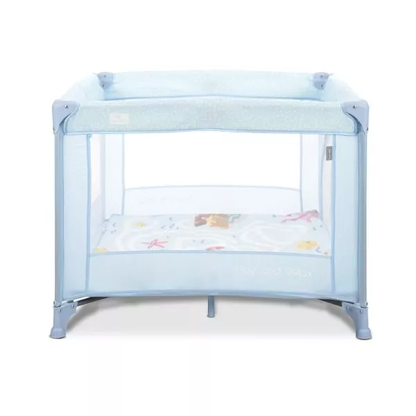 Tarc de joaca Play N Relax, 100x100x75 cm, deschidere laterala cu fermoar, geanta de transport, Airy Blue Sea 4