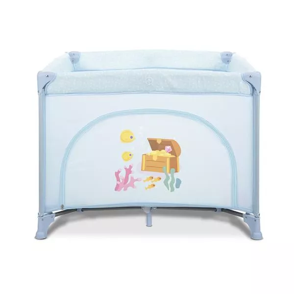Tarc de joaca Play N Relax, 100x100x75 cm, deschidere laterala cu fermoar, geanta de transport, Airy Blue Sea 5