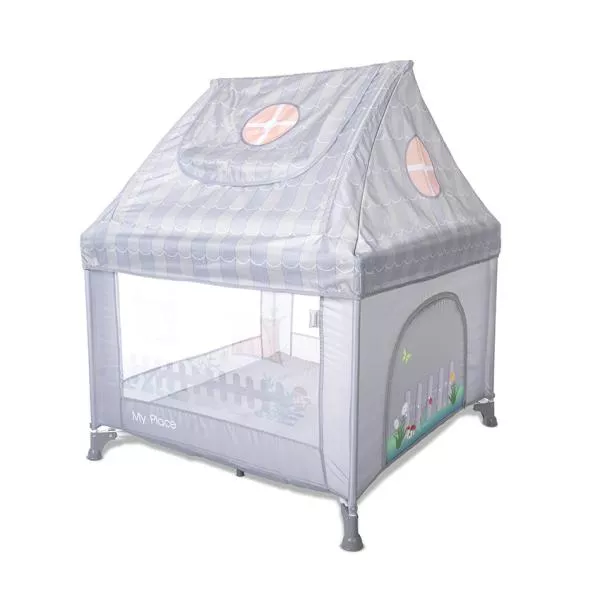 Tarc de joaca tip casuta, My Place, 100 x 100 x 125 cm, Grey 1