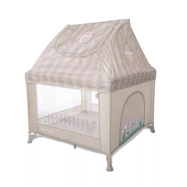 Tarc de joaca tip casuta, My Place, 100 x 100 x 125 cm, Beige 1
