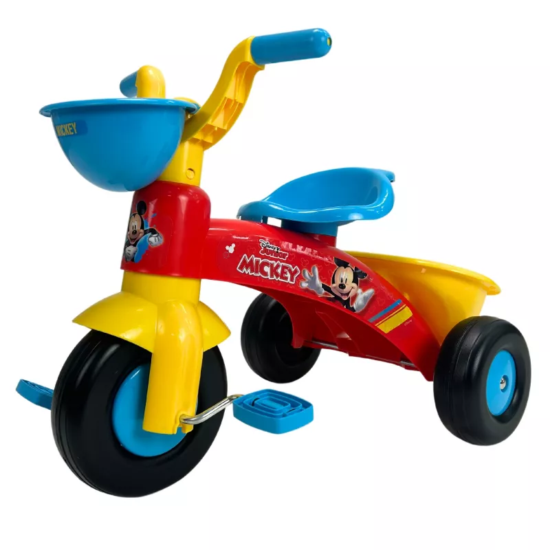 Tricicleta cu pedale pentru copii Injusa, licenta Disney, Mickey Mouse, 1-3 ani, Multicolor 2