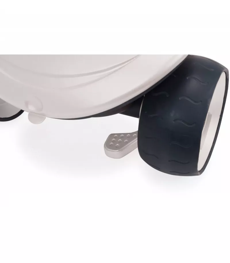 Tricicleta cu pozitie de somn pentru copii, Injusa, City Max, maner parental, cadru din aluminiu, 8 luni+, Alb cu Negru 6