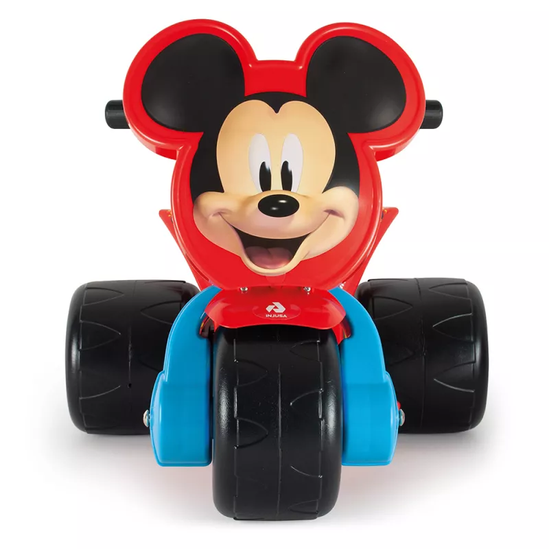 Tricicleta electrica pentru copii, Injusa, licenta Disney, Mickey Mouse, 6V, cu pedala de acceleratie, 1-3 ani, Rosu cu Albastru 3