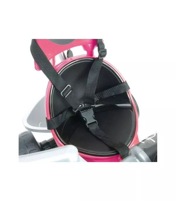 Tricicleta evolutiva pentru copii, Injusa, Body Pink, cu maner parental, include rucsac, 10 luni+ 4