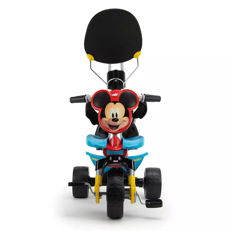 Tricicleta evolutiva pentru copii Injusa, licenta Disney, Mickey Mouse, cu maner parental, anvelope EVA, 10 luni-3 ani, Multicolor 4