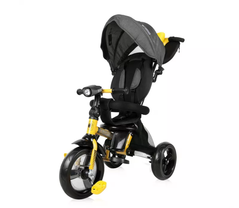 Tricicleta multifunctionala 4in1, Enduro, scaun rotativ, Yellow & Black 1
