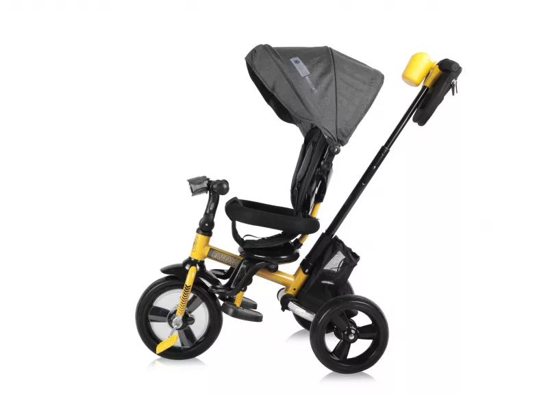 Tricicleta multifunctionala 4in1, Enduro, scaun rotativ, Yellow & Black 3