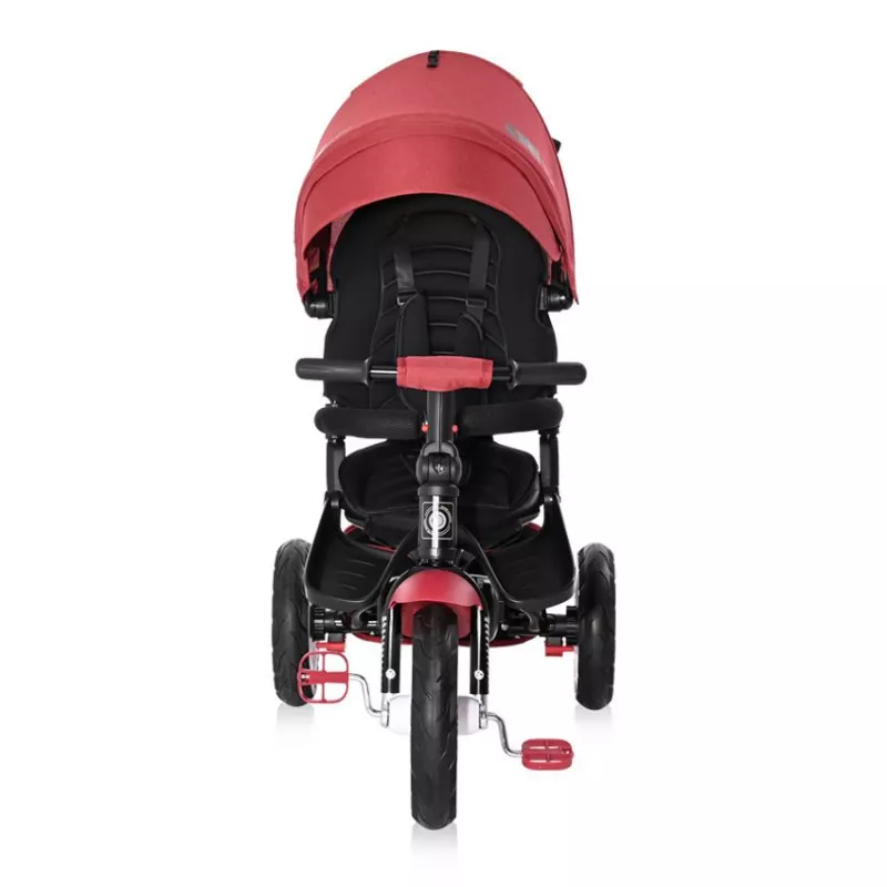 Tricicleta multifunctionala 4in1, Jaguar Air, roti mari cu camera, Red & Black Luxe 3