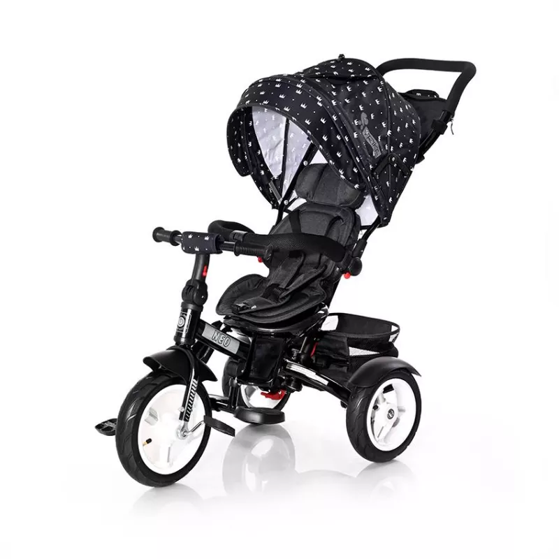Tricicleta multifunctionala 4in1, Neo Air, Black Crowns New 1