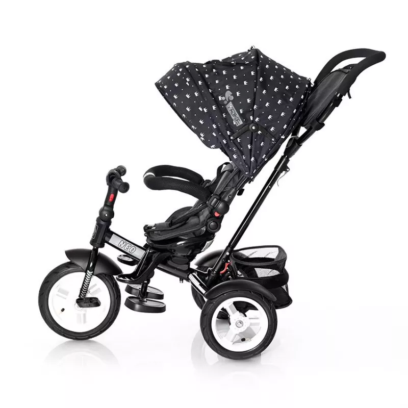Tricicleta multifunctionala 4in1, Neo Air, Black Crowns New 2