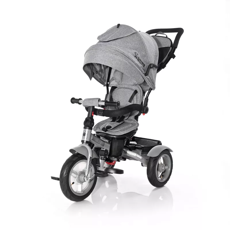 Tricicleta multifunctionala 4in1, Neo Air, roti mari cu camera, Grey Luxe New 1