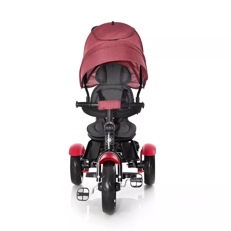 Tricicleta multifunctionala 4in1, Neo Air, roti mari cu camera, Red & Black Luxe 2