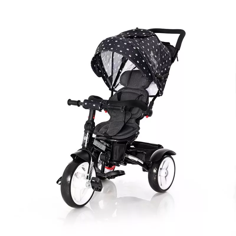 Tricicleta multifunctionala 4in1, Neo, Black Crowns New 1