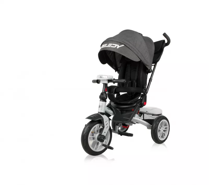 Tricicleta multifunctionala 4in1, Speedy Air, roti cu camera, scaun rotativ, Black 1
